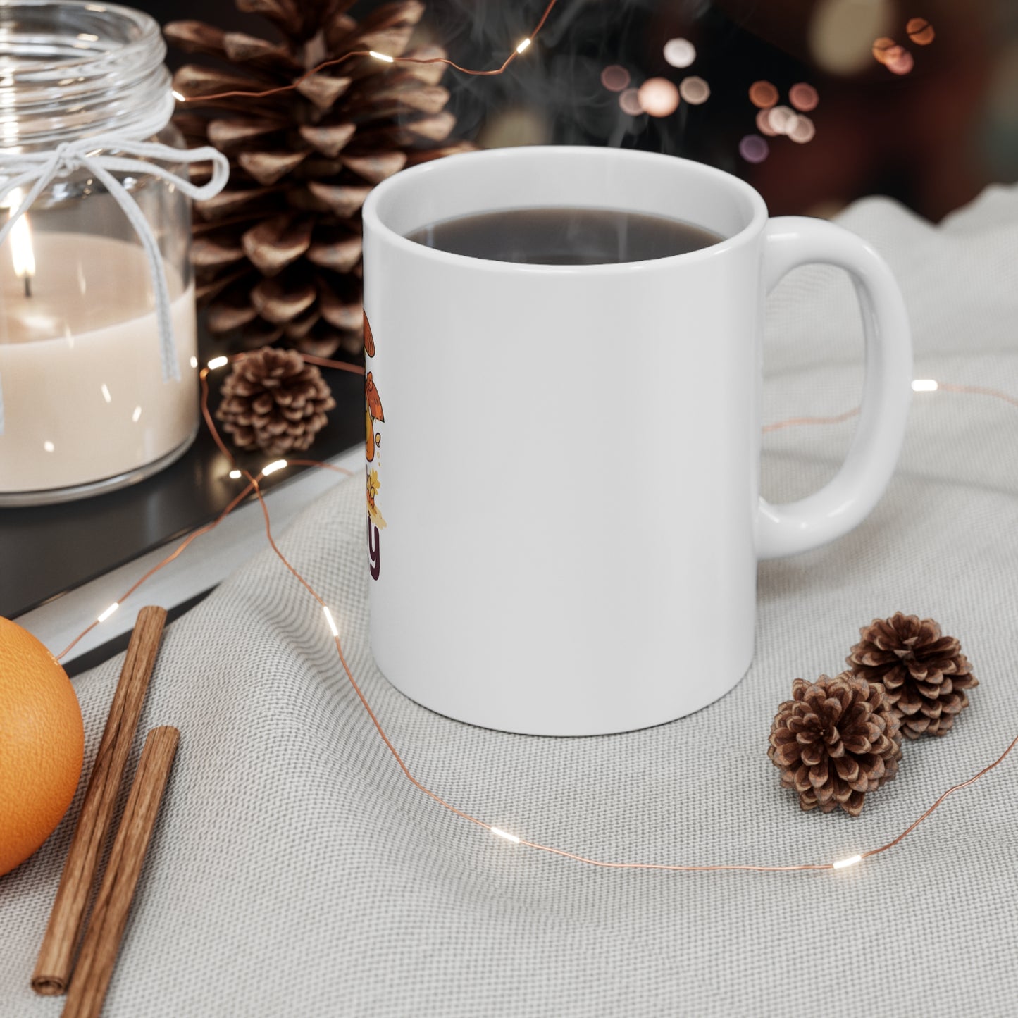 Ceramic Coffee Cups, 11oz, 15oz-Baby mashroom mug