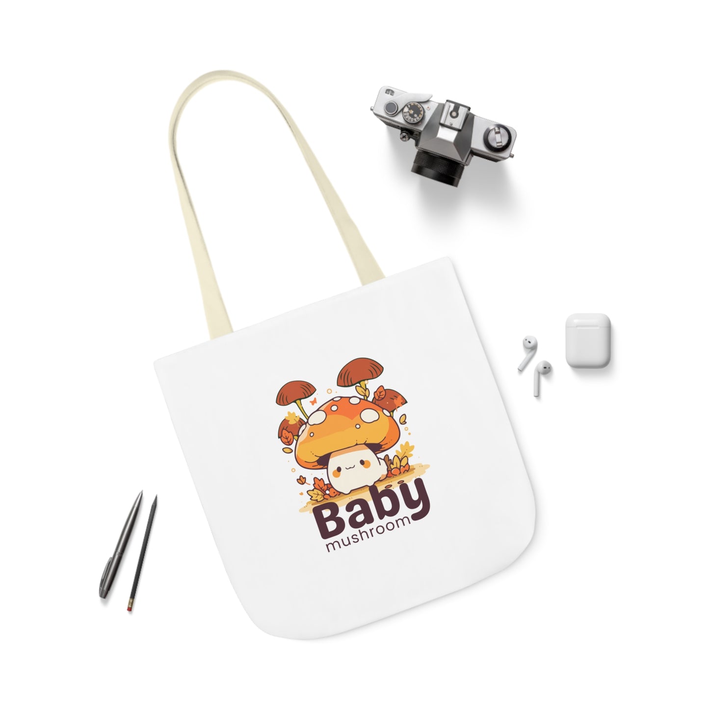 Canvas Tote Bag-Baby Mashroom