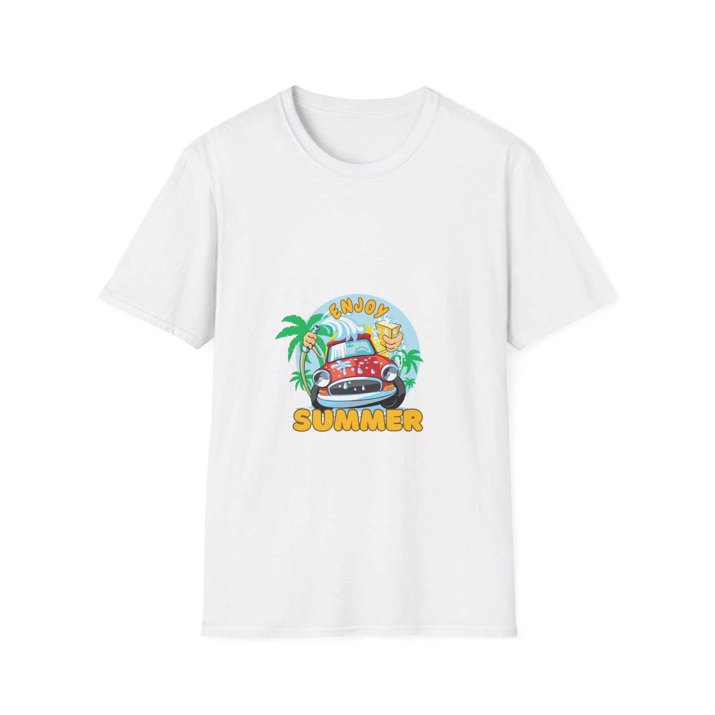 Unisex Softstyle Enjoy Summer happy car-splash water t-shirt