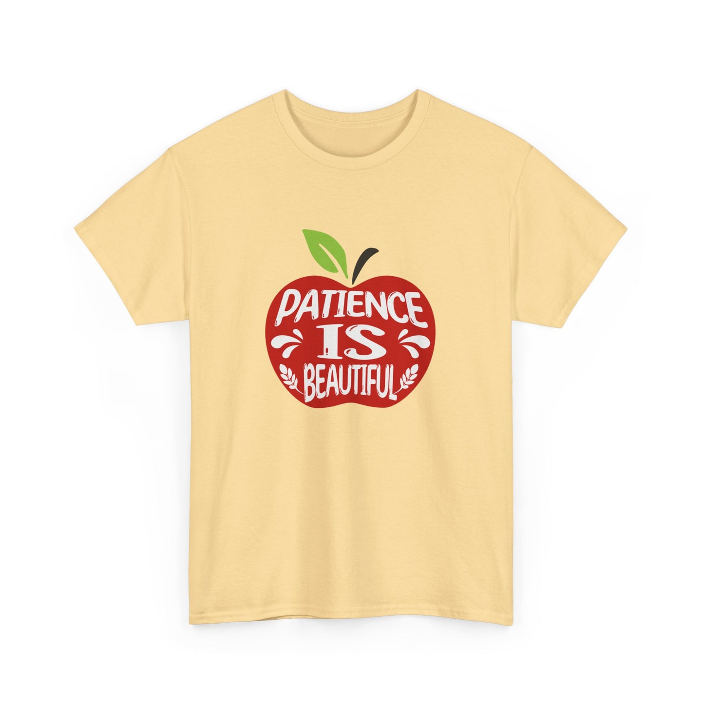 Unisex Heavy Cotton Tee - Patience is Beautiful Apple- T-shirt