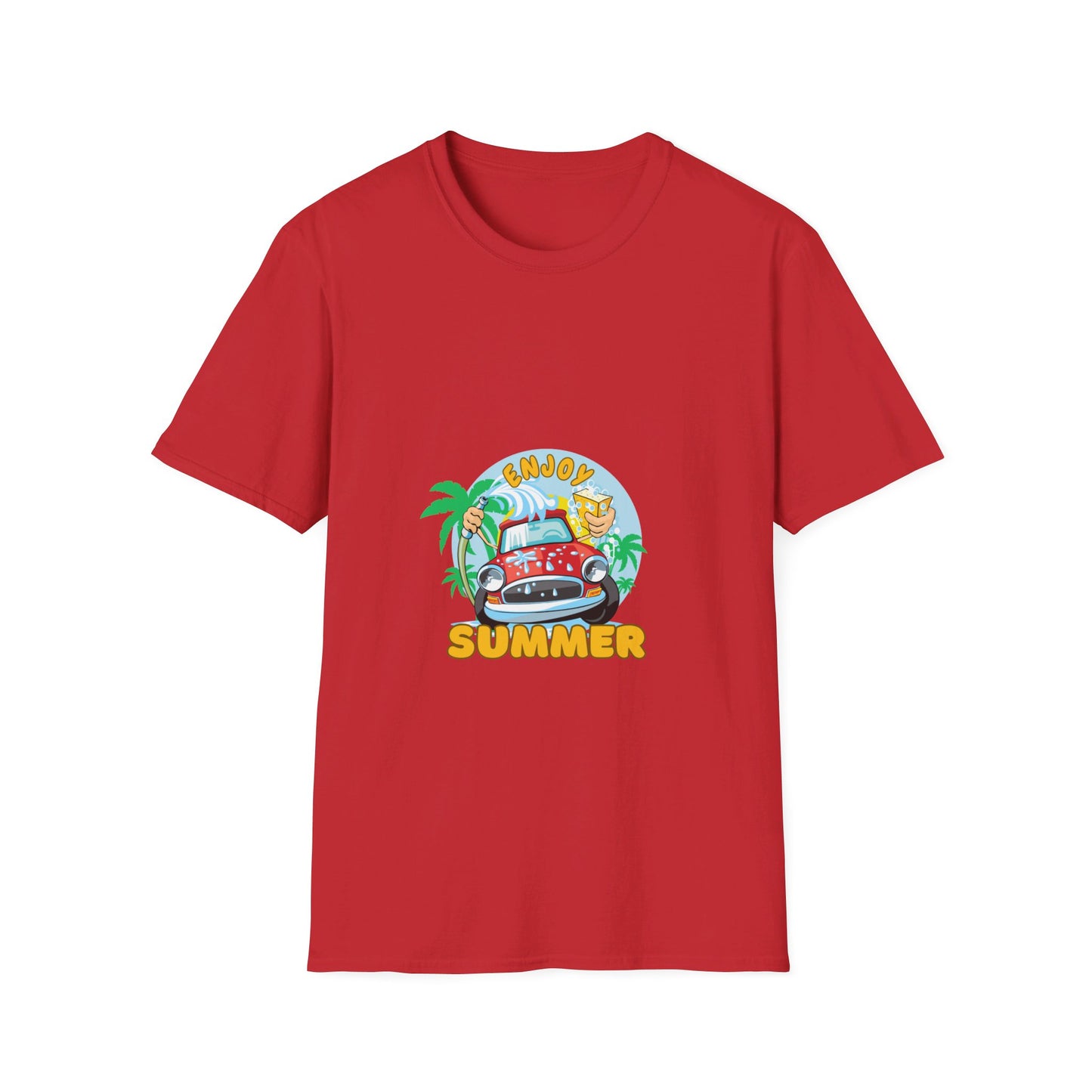 Unisex Softstyle Enjoy Summer happy car-splash water t-shirt