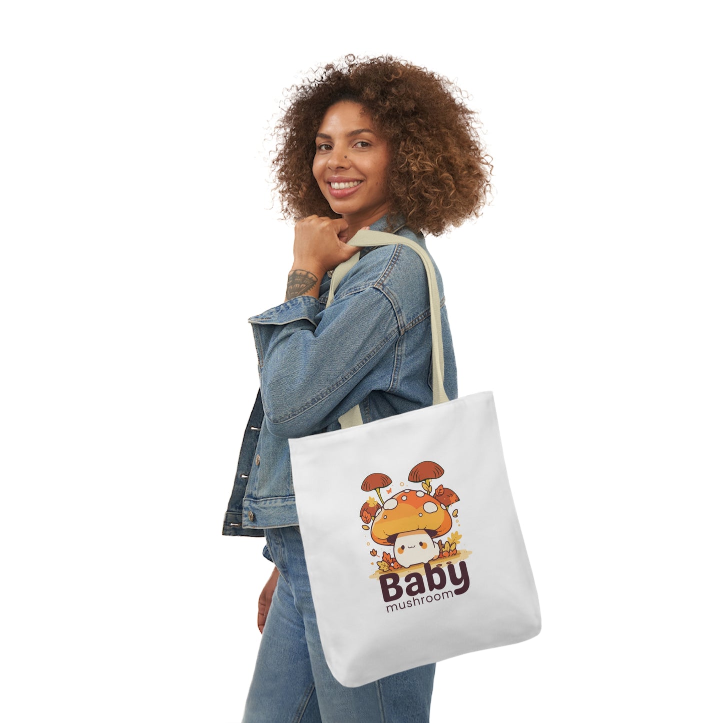 Canvas Tote Bag-Baby Mashroom