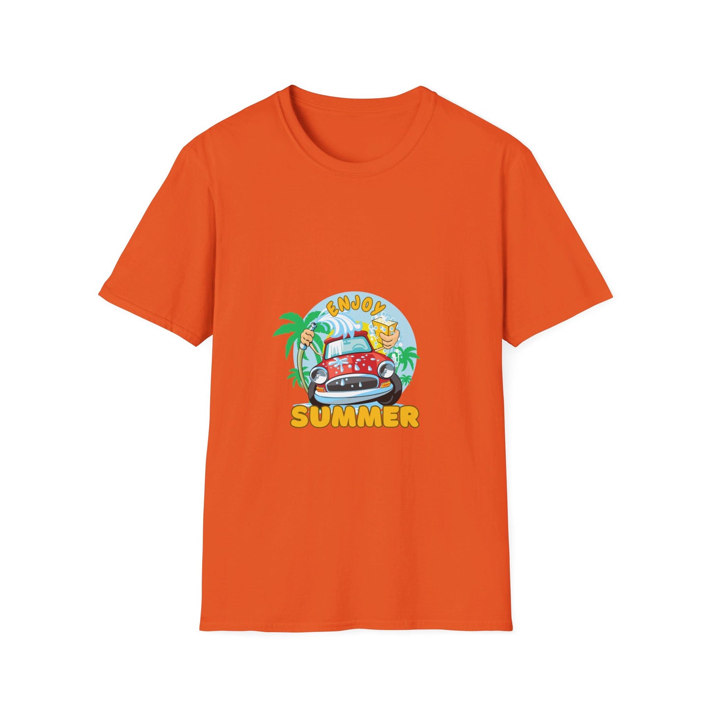 Unisex Softstyle Enjoy Summer happy car-splash water t-shirt