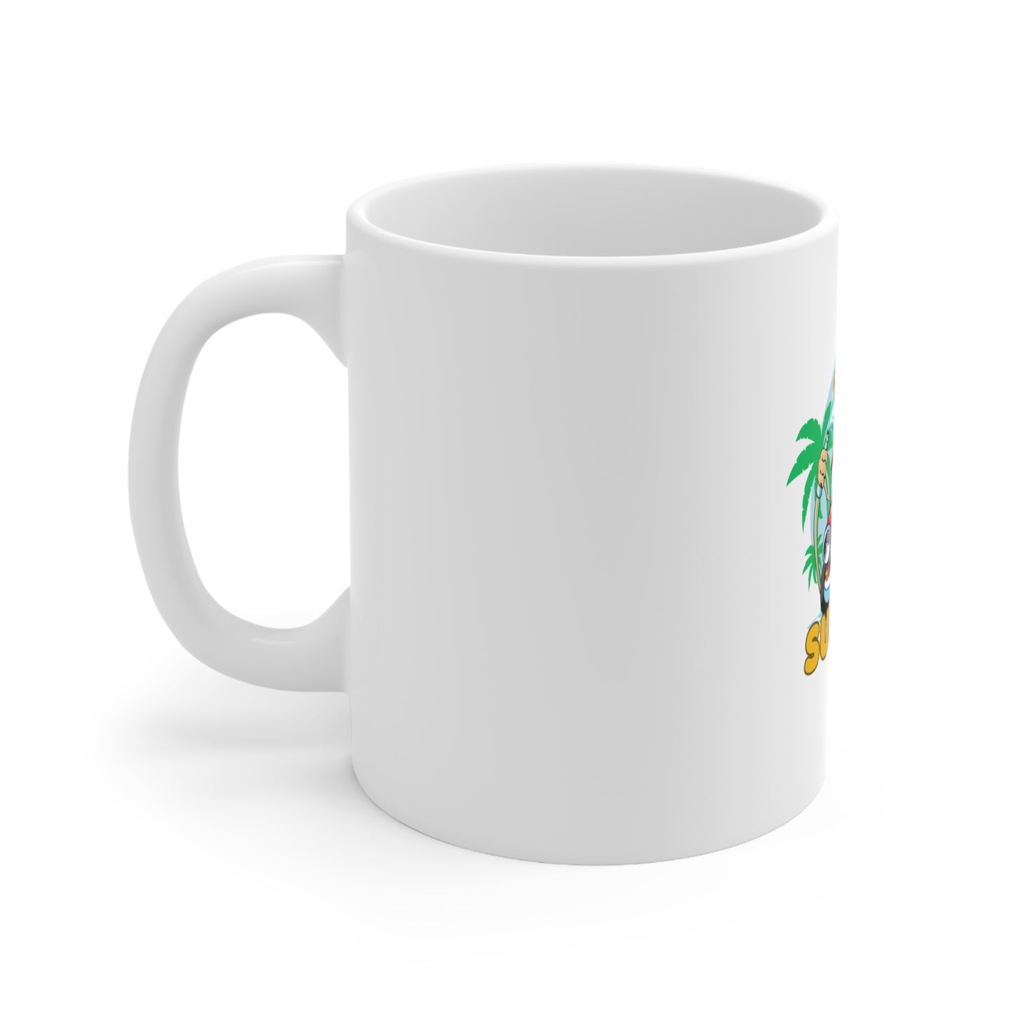 Ceramic Coffee Cups, 11oz, 15oz- Summer fun- Car