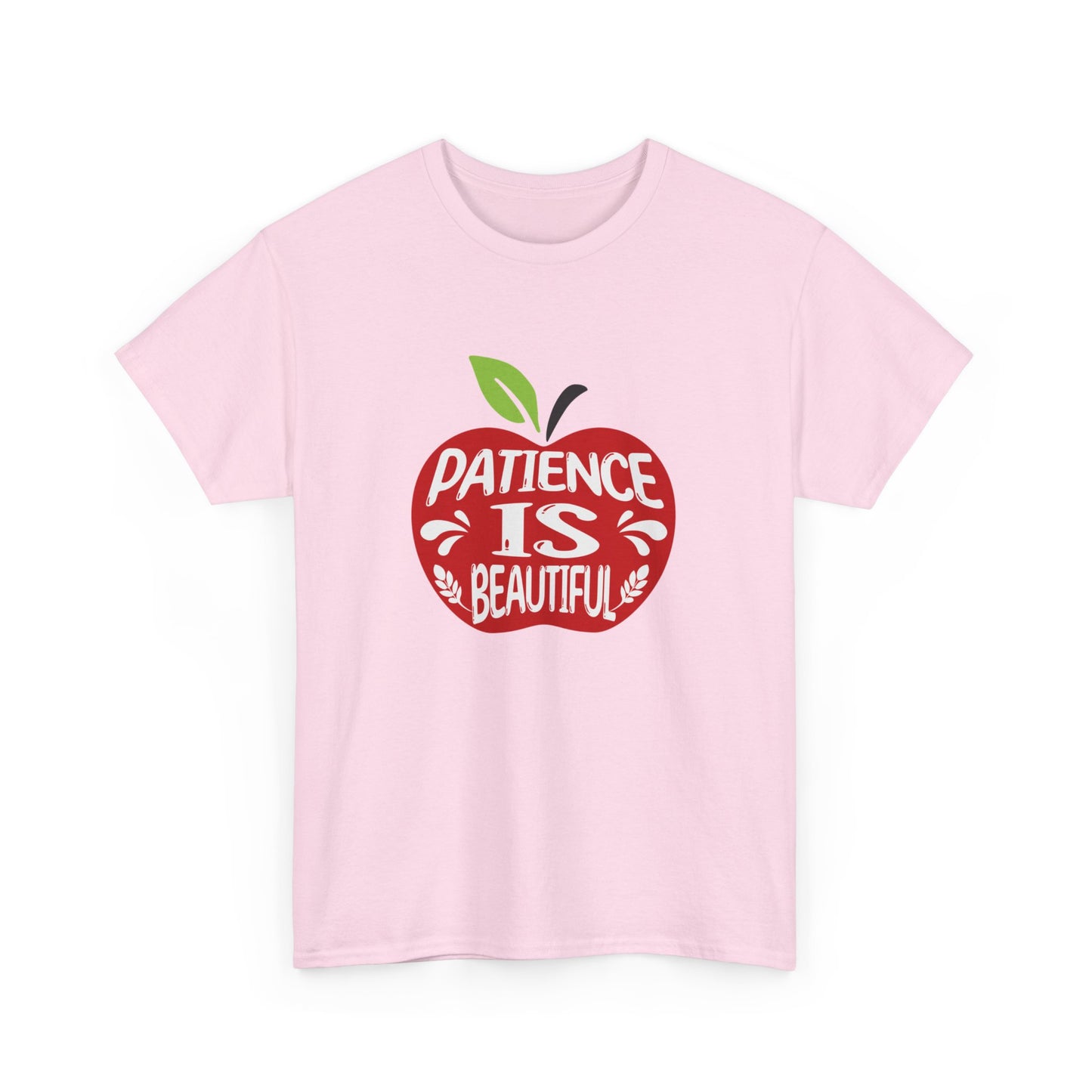 Unisex Heavy Cotton Tee - Patience is Beautiful Apple- T-shirt