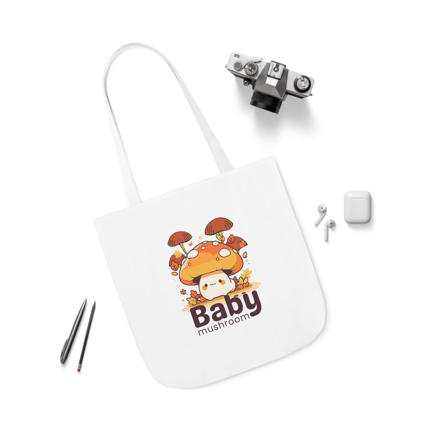 Canvas Tote Bag-Baby Mashroom