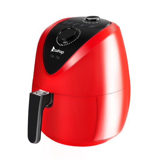 ZOKOP KAF1300P1 1500W 220-240V 50/60Hz 2.7Quarts/2.6L Electric Air Fryer UK Plug Red