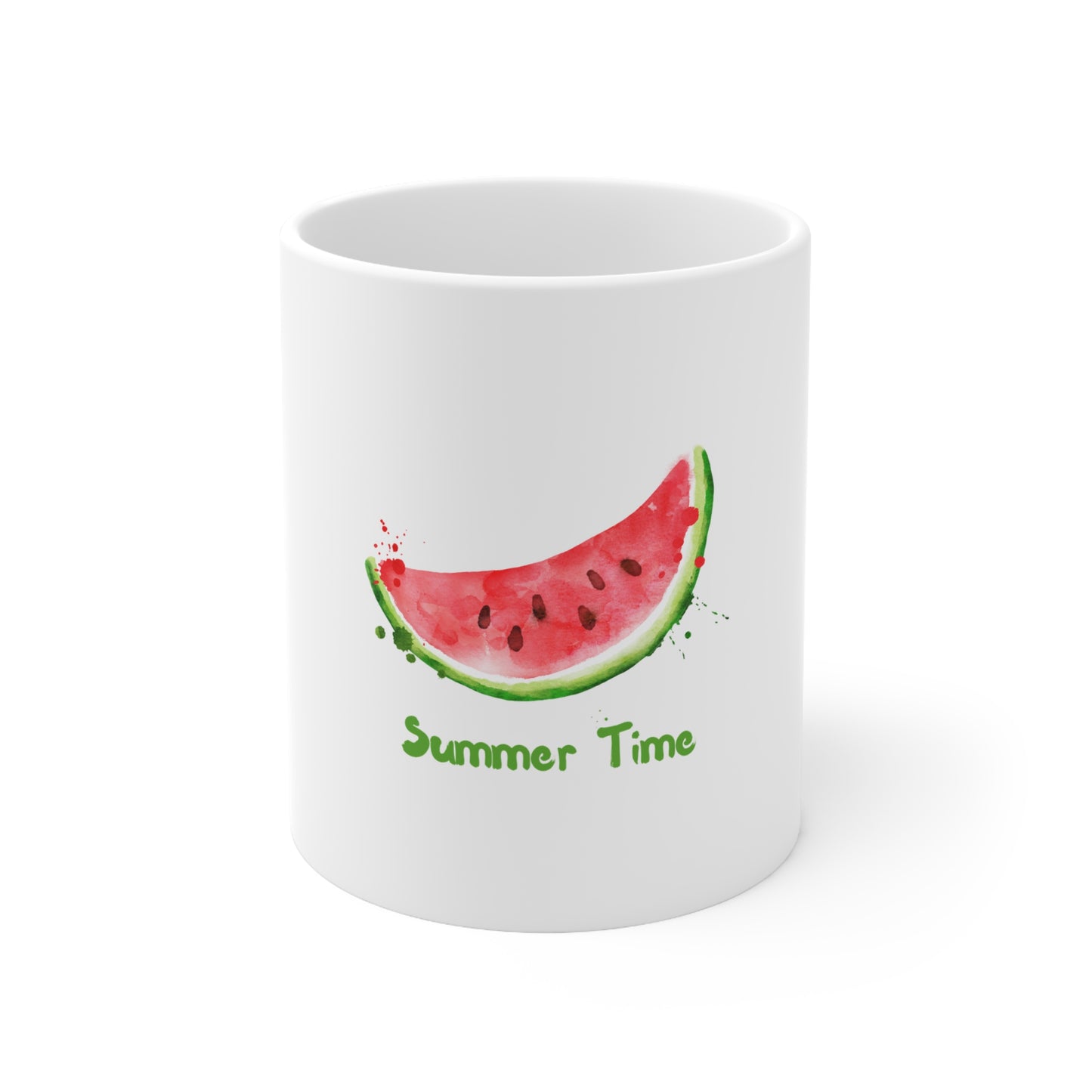 Ceramic Coffee Cups, 11oz, 15oz- Summer time- watermelon