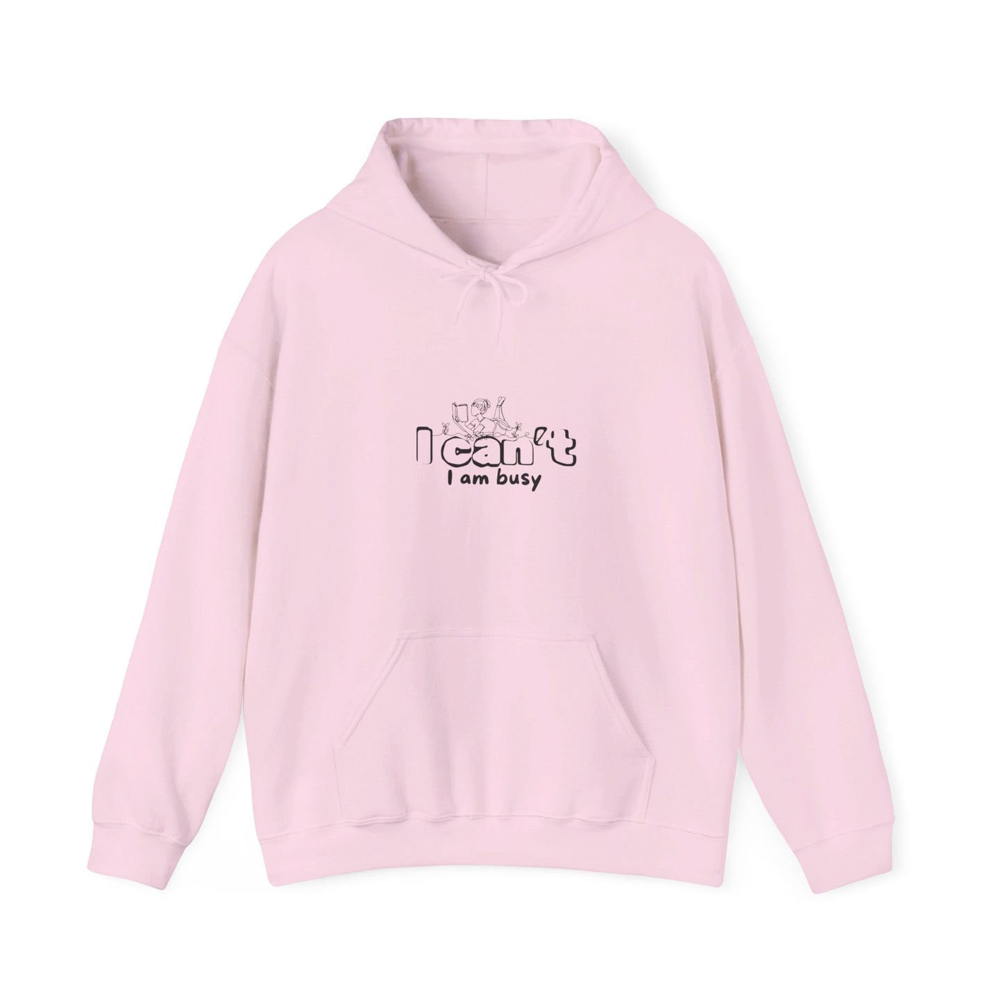 Unisex Heavy Blend™ Hooded Sweatshirt-I Can't I am busy Girl reading a book