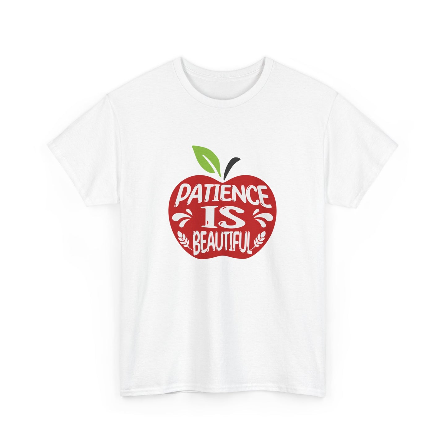 Unisex Heavy Cotton Tee - Patience is Beautiful Apple- T-shirt