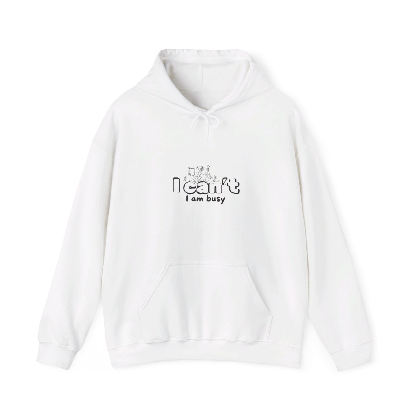 Unisex Heavy Blend™ Hooded Sweatshirt-I Can't I am busy Girl reading a book