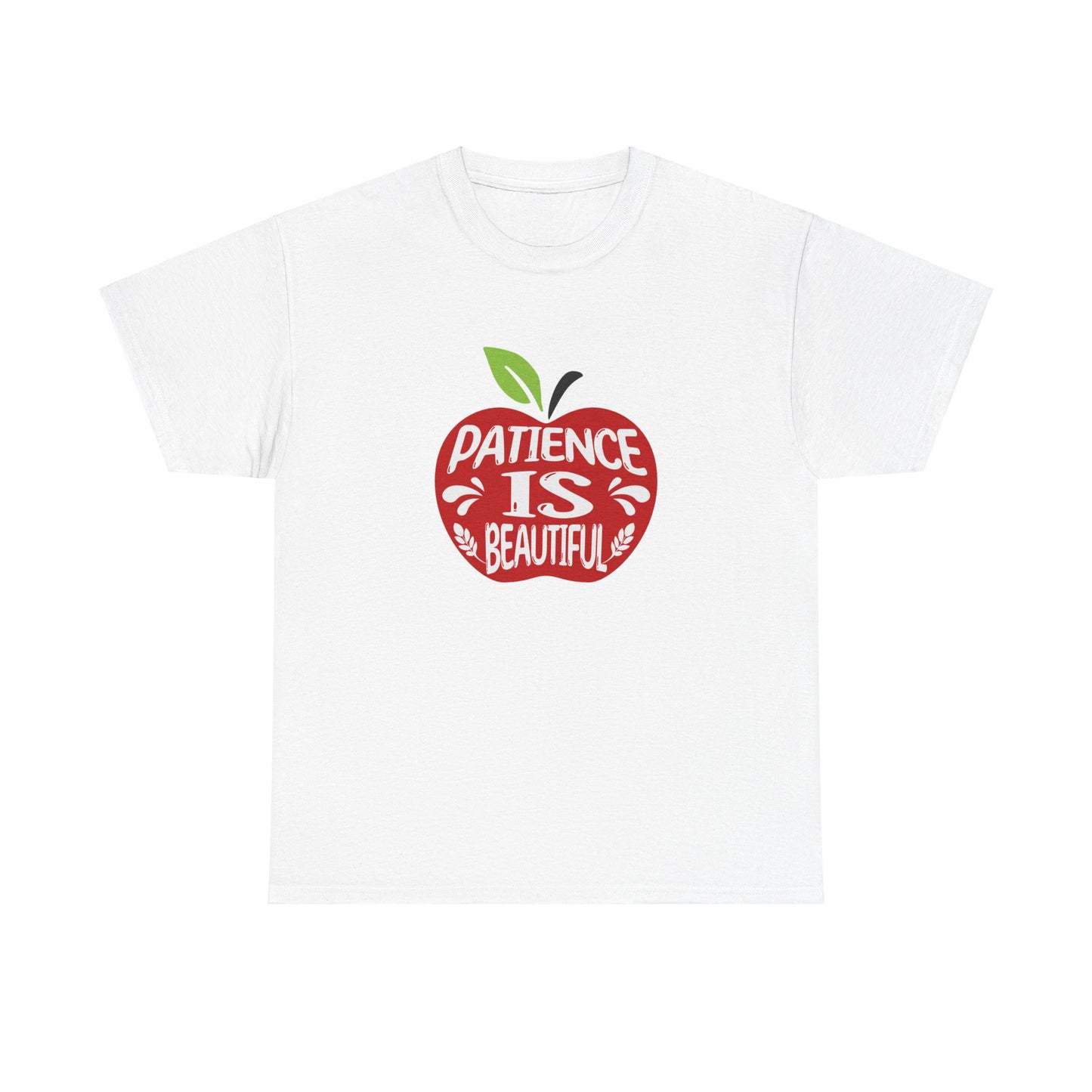 Unisex Heavy Cotton Tee - Patience is Beautiful Apple- T-shirt