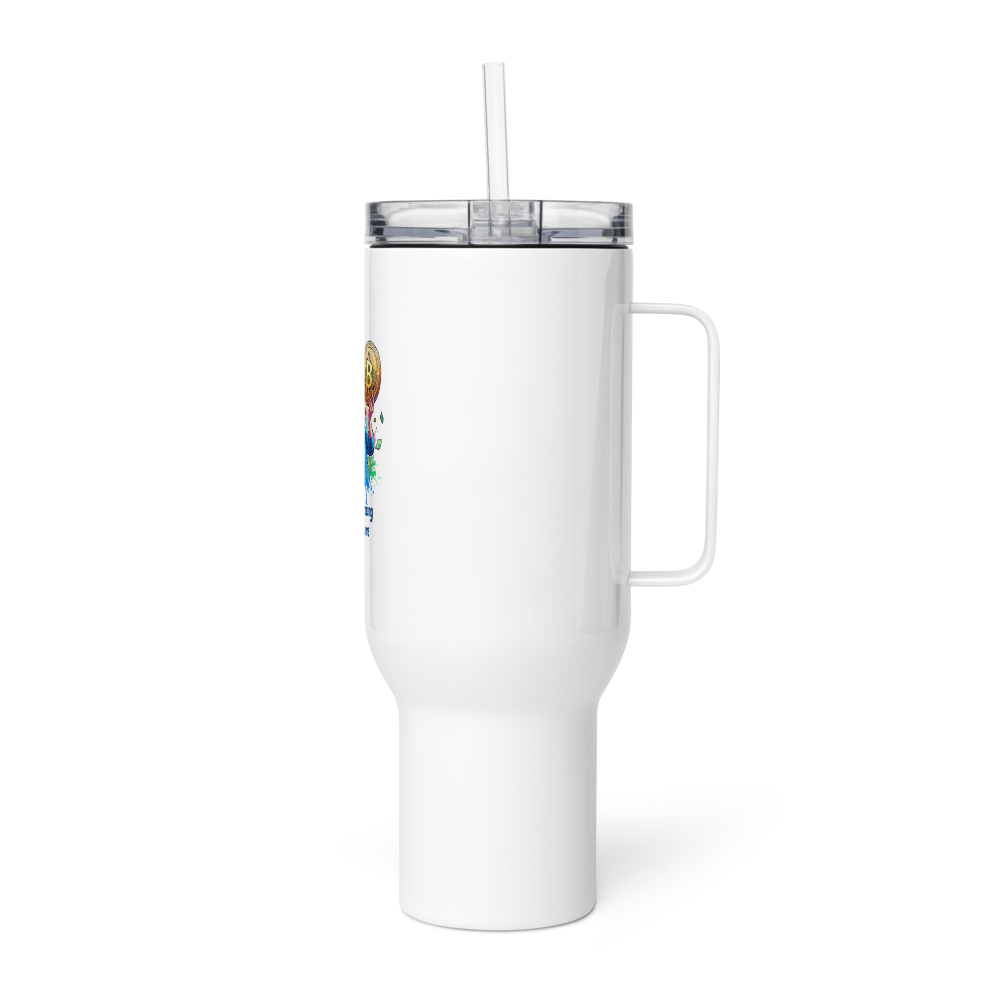 Travel mug with a handle