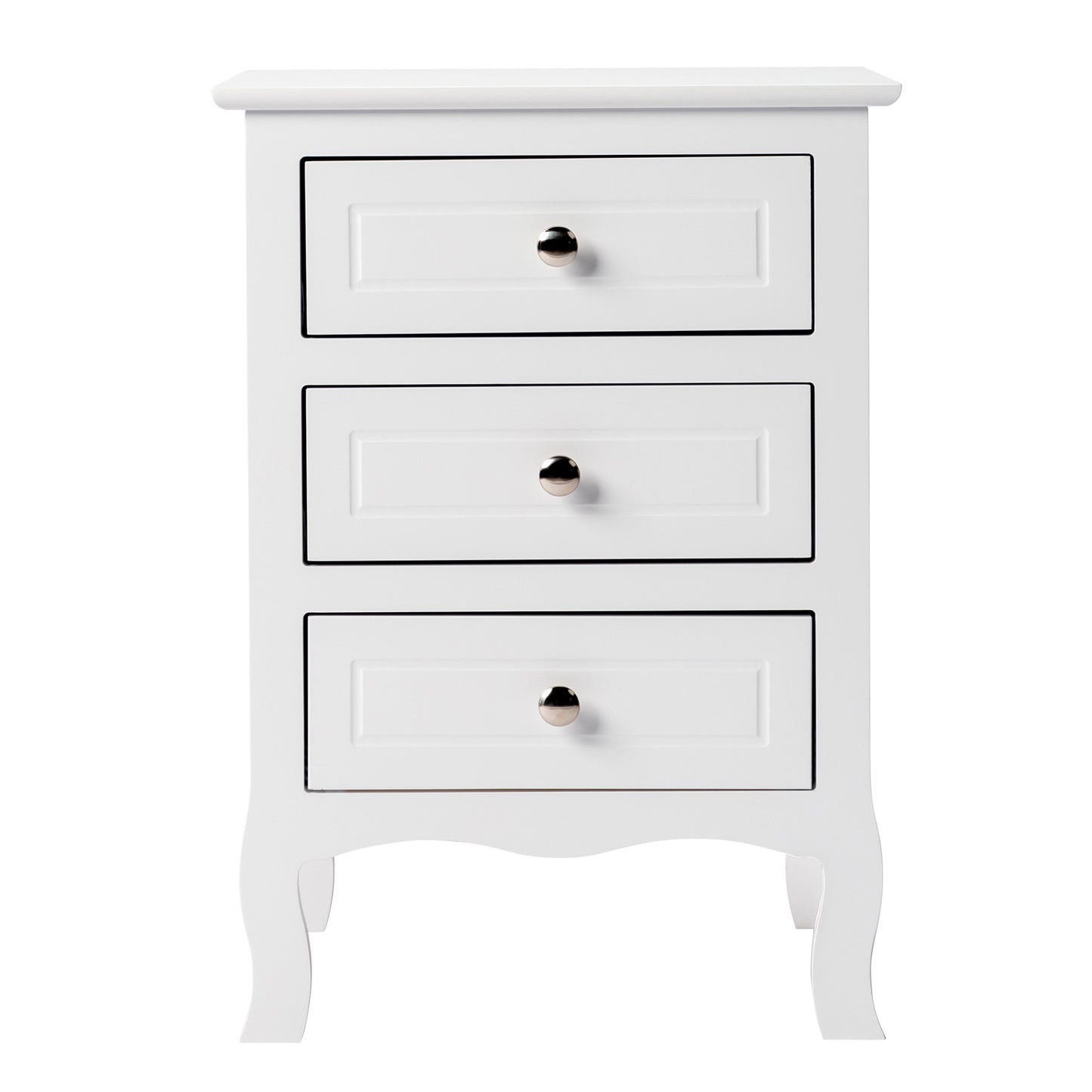 45*38*63cm Country Style Three Drawer Night Table Large Size White