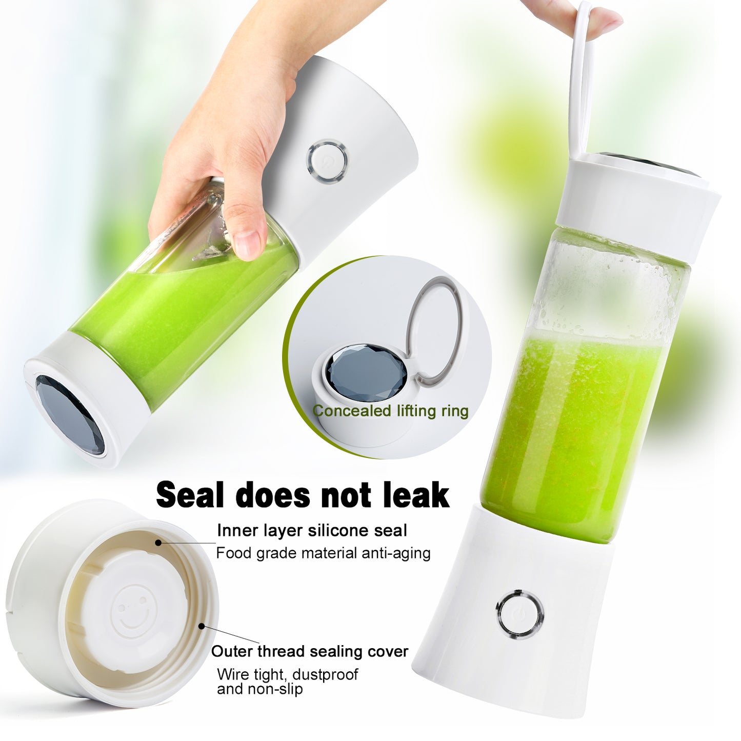 Portable Electric Juicer USB Port