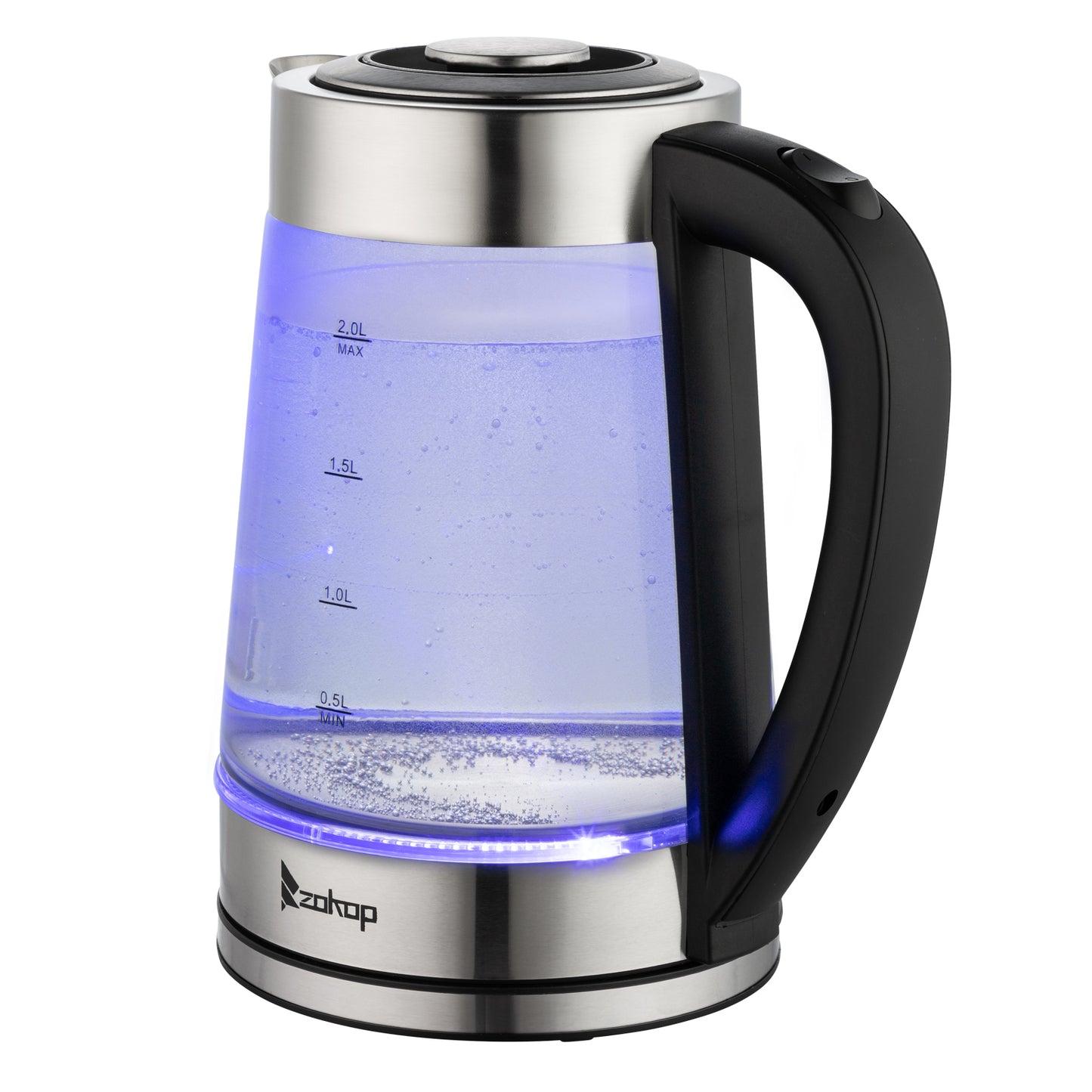 HD-250 220V 2000W 2L Blue Glass Electric Kettle