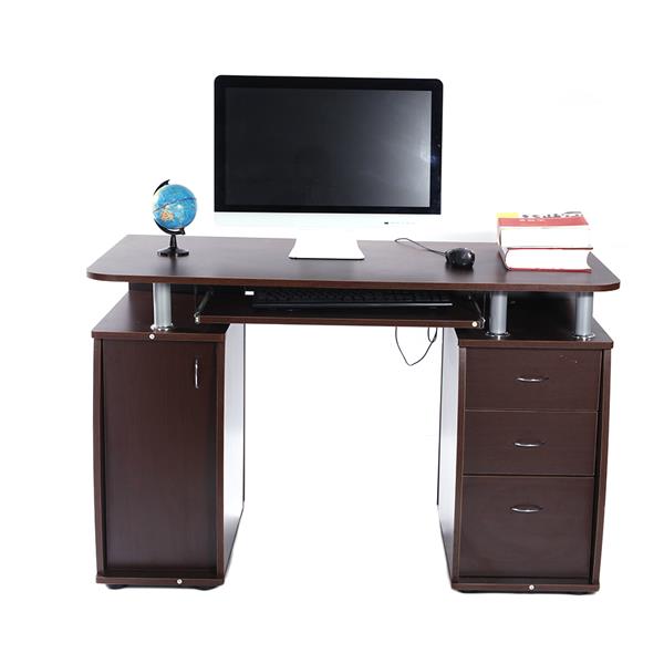 15mm MDF Portable 1pc Door with 3pcs Drawers Computer Desk Coffee