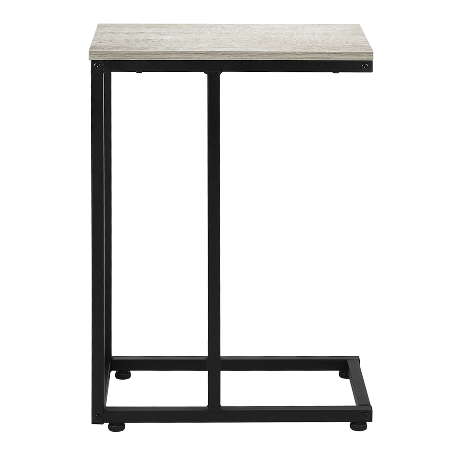 Simple Iron Sofa Accent Table Wood Grain