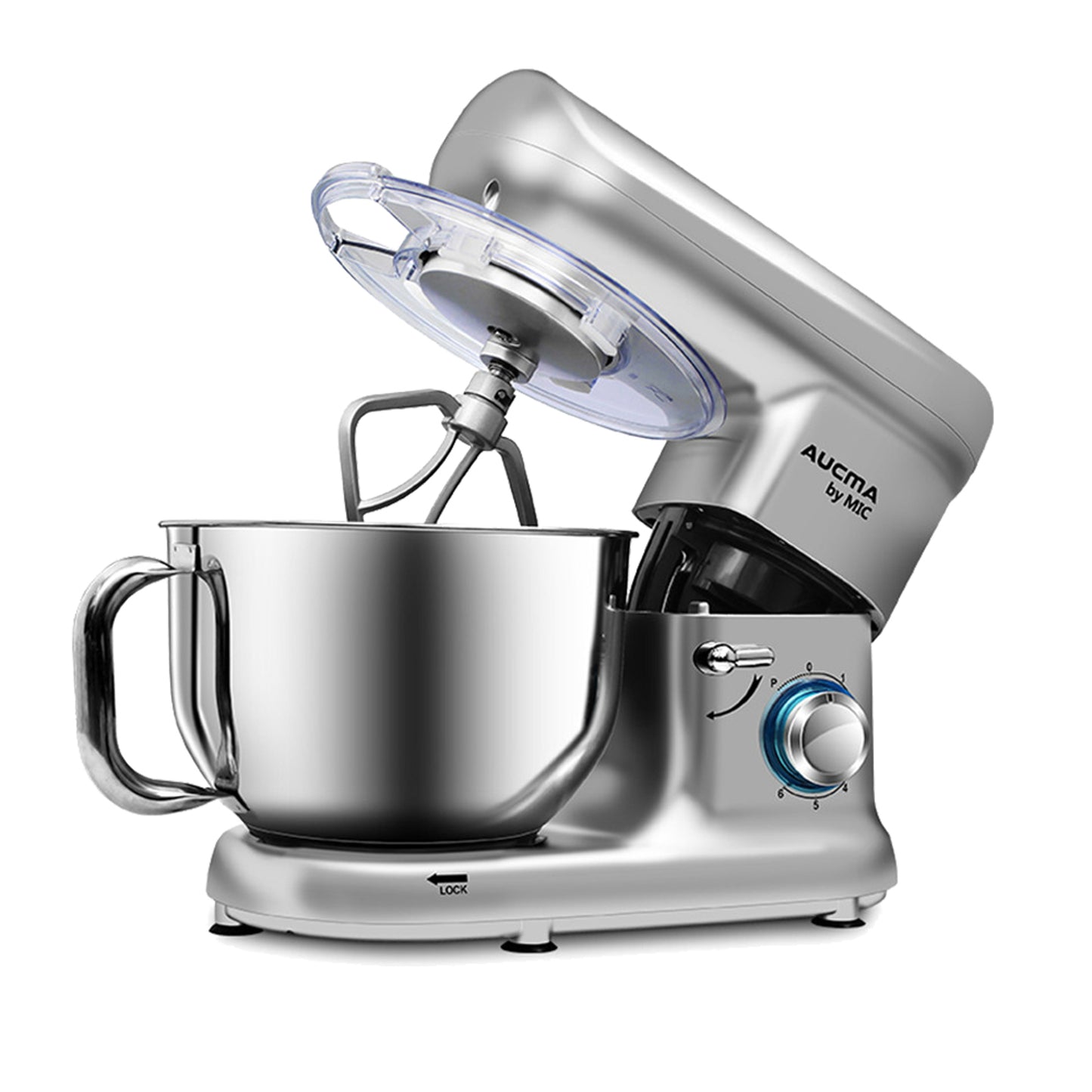 1500W Electric Stand Mixer 5.5L Mixing Bowl Sliver