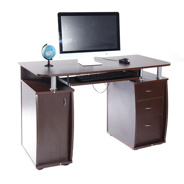 15mm MDF Portable 1pc Door with 3pcs Drawers Computer Desk Coffee