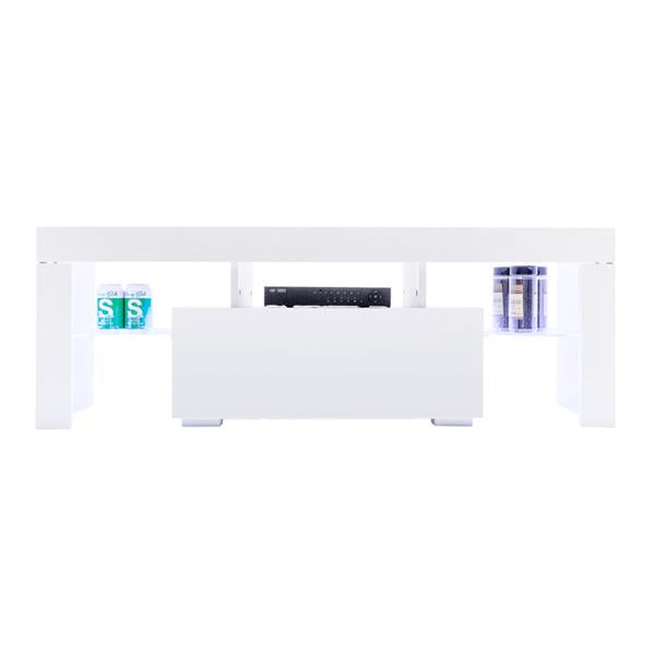 Elegant Household Decoration LED TV Cabinet with Single Drawer White